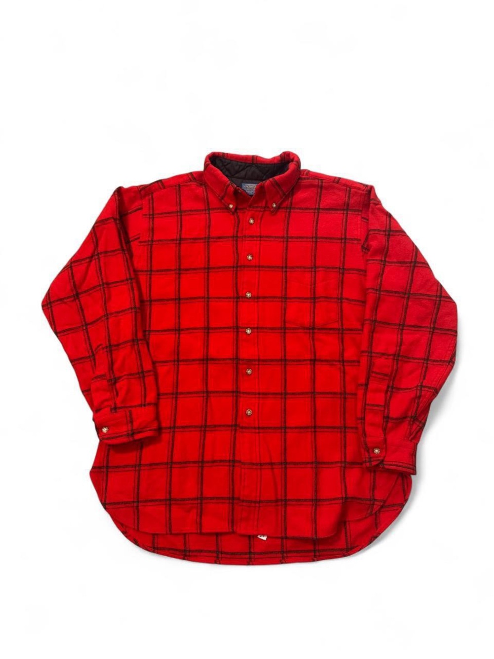 Vintage 70s 80s Pendleton pure virgin wool board shirt red plaid USA XL mens